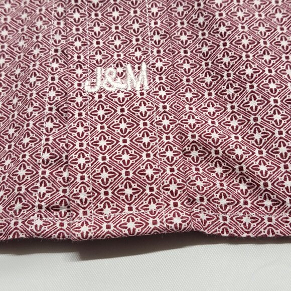 Johnston & Murphy Shirt Button Up Mens 3XL Flip Cuff Long Sleeve Geometric - Picture 7 of 15